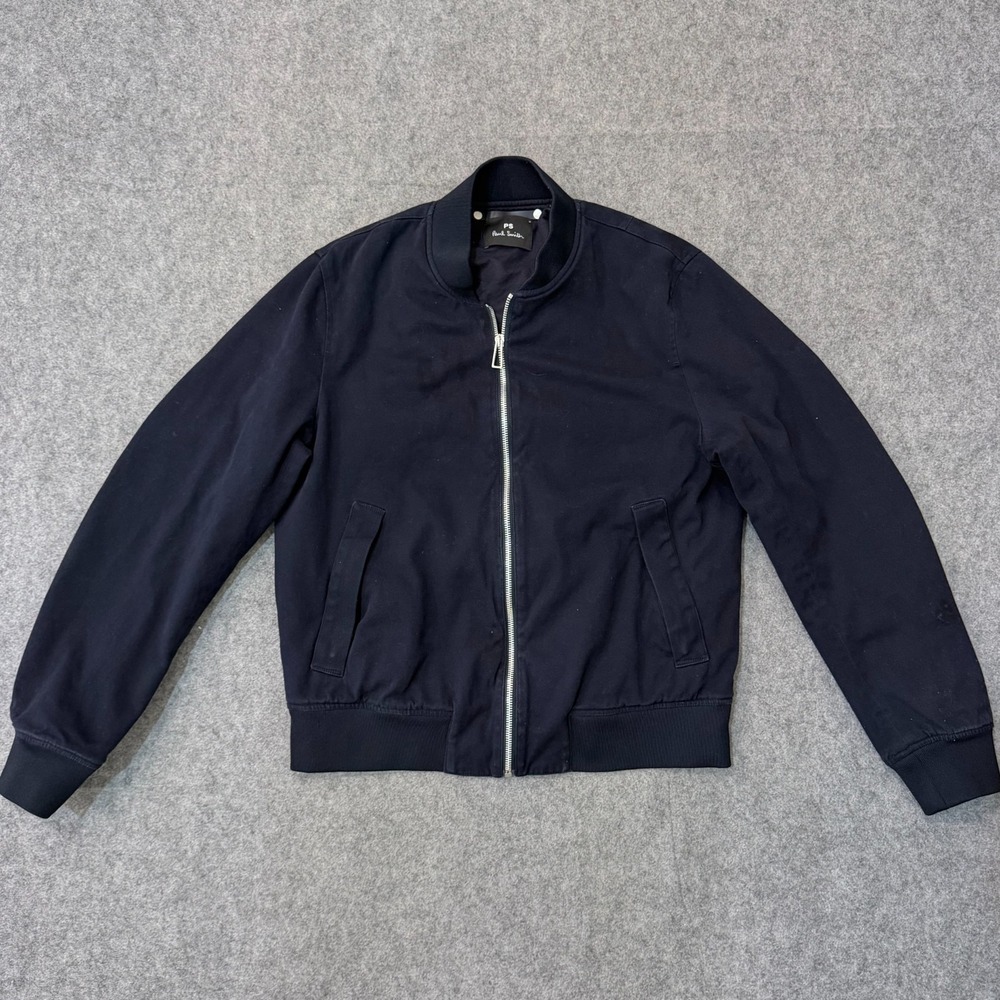Paul Smith Navy Blue Lightweight Full Zip-Up Bomber Jacket Men's Size Medium